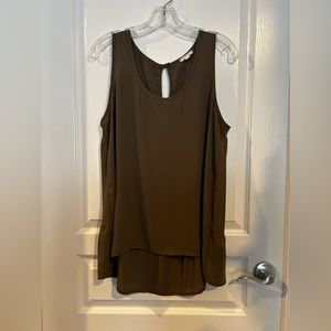 Pleione Army Green sleeveless top - Anthropologie